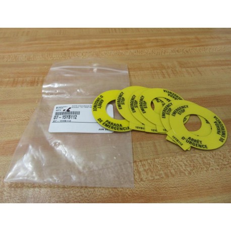 Allen Bradley D7-15YB112 Legend Plate D715YB112 (Pack of 6)