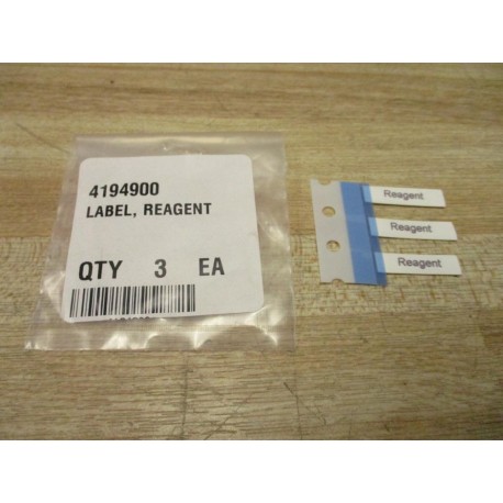 4194900 Reagent Label (Pack of 3)