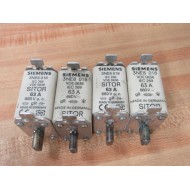 Siemens 3NE8 018 Fuse Link 3NE8018 (Pack of 4) - Used