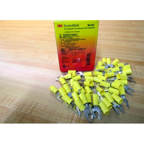 3M MV10-14FLX Locking Fork Terminal MV1014FLX (Pack of 50)