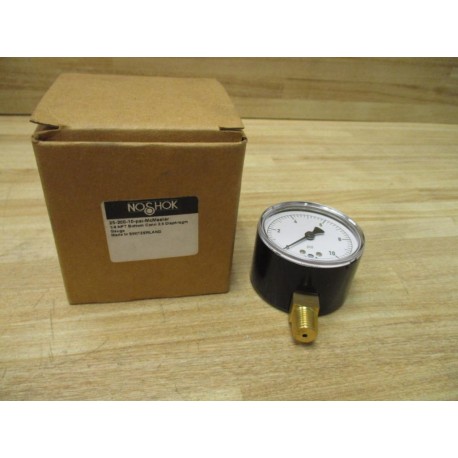 Noshok 25-200-10-PSI Pressure Gauge 2520010PSI