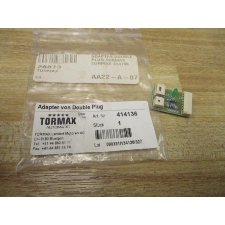 Tormax 414136 Double Plug Adapter