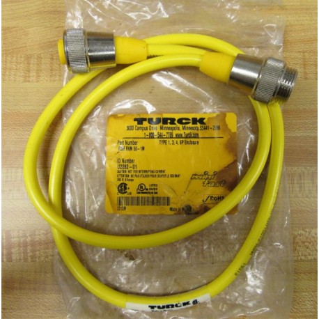 Turck U2282-01 Minifast Molded Cordset RSM RKM 50-1M