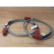 Square D 8030-CC-10 Symax Cable 8030CC10 Ser F1 Red Connector (Pack of 2) - Used