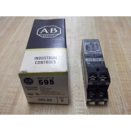 Allen Bradley 595-BB Auxiliary Contact  595BB Size 0-5