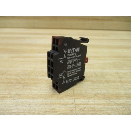 Eaton M22-CK02 Contact Block M22CK02 - New No Box