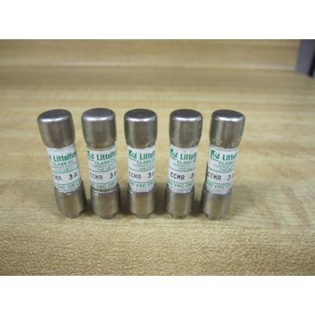 Littelfuse CCMR-3 Time Delay Mini Fuse CCMR3 Tested (Pack of 5) - New No Box