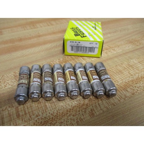 Bussmann KTK-R-10 Cooper Fusetron Fuse KTKR10 (Pack of 8)