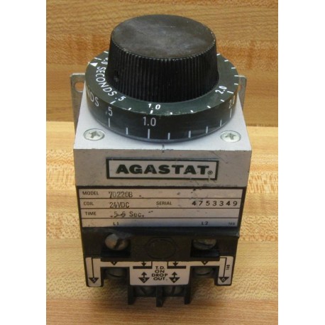 Agastat 70220B Time Delay Relay - Used