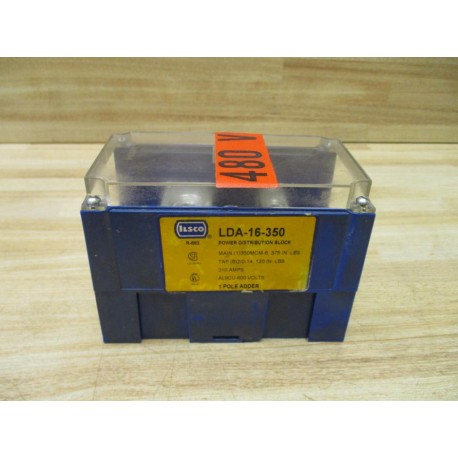 ILSCO LDA-16-350 Power Distribution Block LDA16350 - Used