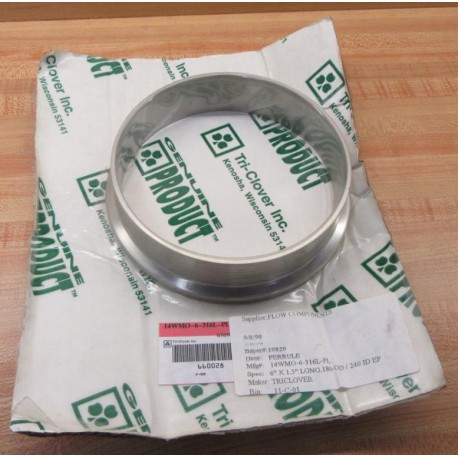 Tri-Clover 14WMO-6-316L-PL Ferrule 14WMO6316LPL