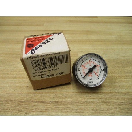 Fisher 21B4037X012 Pressure Gauge