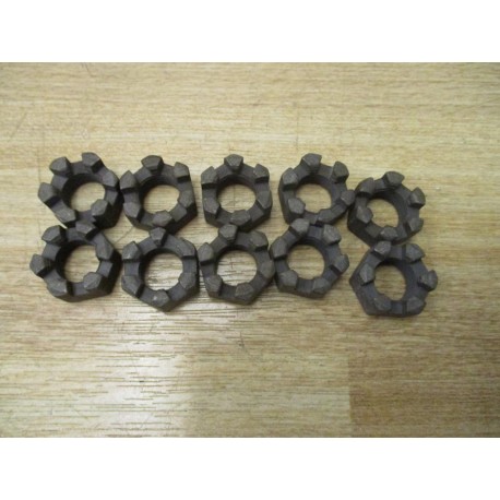 Castle Nuts 12" x 20 Slotted Hex Nut (Pack of 10) - New No Box