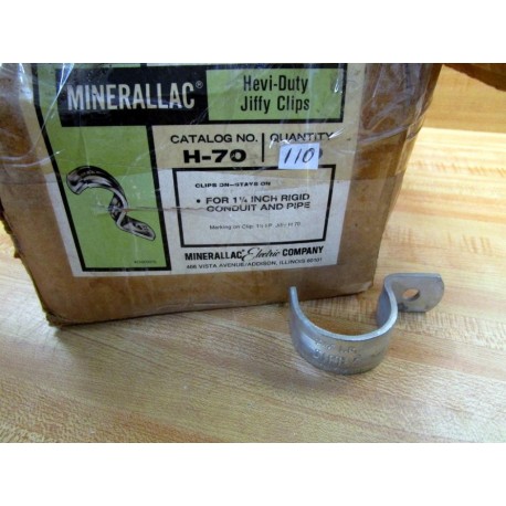 Minerallac H-70 Jiffy Clips H70 (Pack of 110)