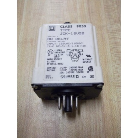 Square D 9050-JCK-16V20 Relay - Used