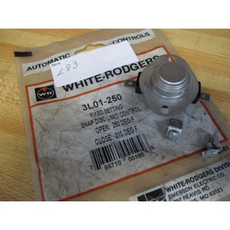White-Rodgers 3L01-250 Snap Disc Limit Control 3L01250 (Pack of 3)