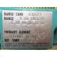 Leeds & Northrup 650013 Range Card - Used