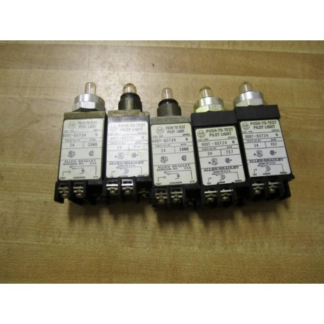 Allen Bradley 800T-QST24 Pilot Light 800TQST24 (Pack of 5) - Used