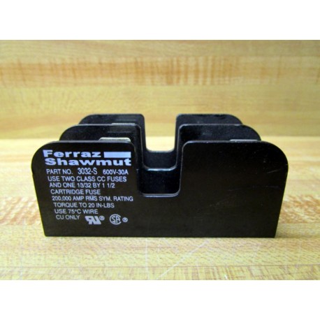 Ferrez Shawmut 3032-S Fuse Block 3032S (Pack of 3) - Used