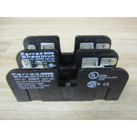 Ferraz Shawmut 30320R Fuse Block 2 Pole (Pack of 3) - New No Box