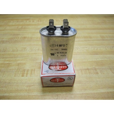 Gemtech 5370 Run Capacitor 5 MFD 370VAC 5370 E 241095