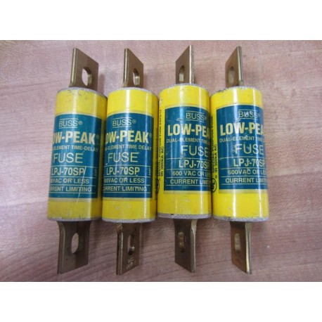 Bussmann LPJ-70SP Fusetron Fuse LPJ70SP Buss (Pack of 4) - New No Box