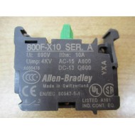 Allen Bradley 800F-X10 Contact Block 800F-X1O (Pack of 2) - Used