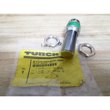 Turck BI5-G18-AN6X-B1341 Proximity Switch BI5G18AN6XB1341 40mm Sensing Scope