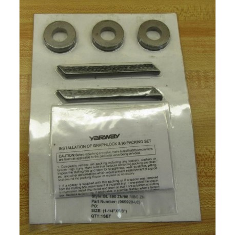 Yarway 965920-02 Graphlock Packing Set 96592002