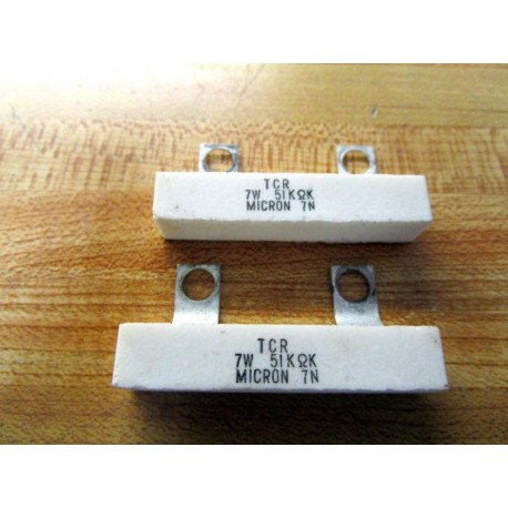 Micron TCR Resistor 7W 51KΩK Micron 7N (Pack of 2) - Used