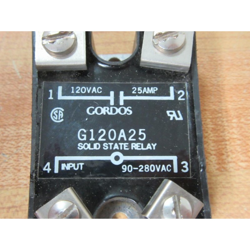 Gordos G120A25 Solid State Relay 120vac 25 Amp for sale online 