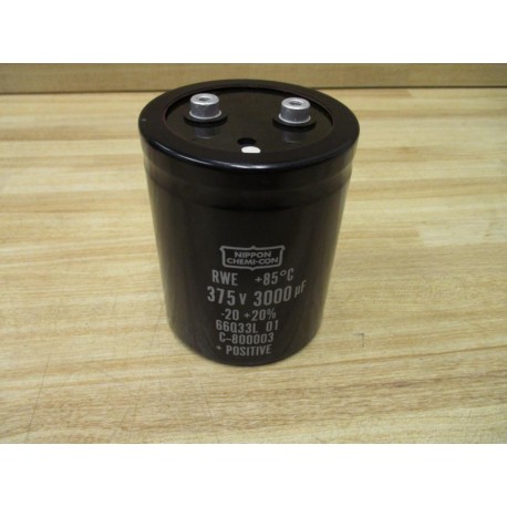 Nippon Chemi-Con 66Q33L 01 Capacitor C-800003 3000µF 375V - New No Box