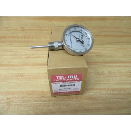 Tel-Tru BC350R Bimetal Thermometer 50°-250° F