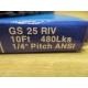 Goldspec GS 25 RIV Roller Chain GS25 14" Pitch ANSI 10 Feet