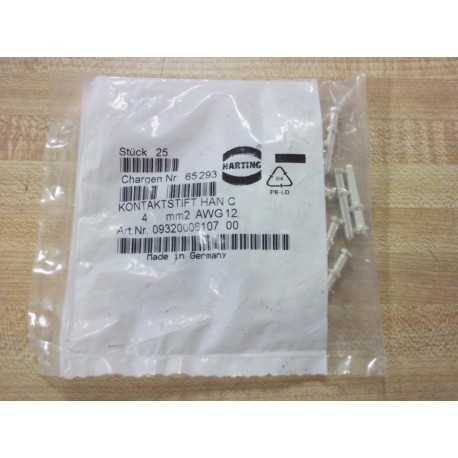 Harting 09320006107 12 AWG Package of 25