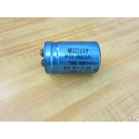 Mallory Type Cgs Capacitor Mfd Vdc Used Mara Industrial