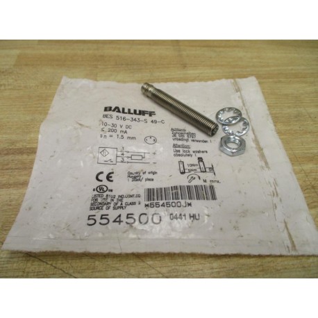 Balluff BES 516-343-S 49C Inductive Sensor 554500