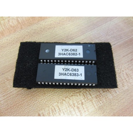 ABB 3HAC6382-1 Integrated Circuit Y2K-D62 3HAC6383-1 Y2K-D63 (Pack of 2) - New No Box