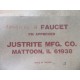 Justrite 8-902S Faucet 08902 S