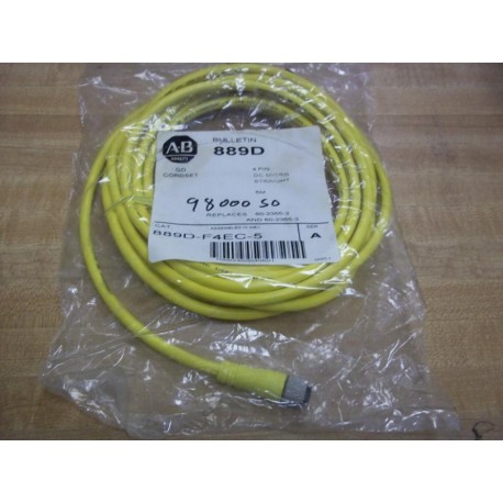 Allen Bradley 889D-F4EC-5 Cordset 4 Pin Cable 889DF4EC5