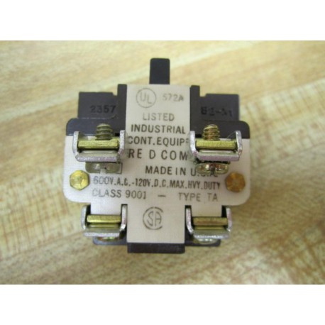 Square D 9001 TA Contact Block 1NO1NC 9001TA - Used