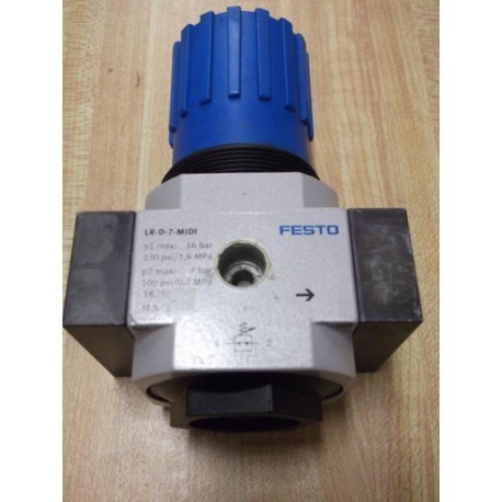 Festo LR-D-7-MIDI Pressure Regulator WO Bowl - Used