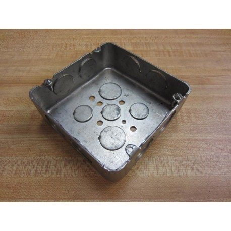 458 4-58 inch X 4-58 Inch X 1-58 Inch Two Gang Outlet Box - New No Box