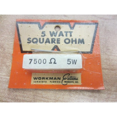 Workman 7500OHM Resistor
