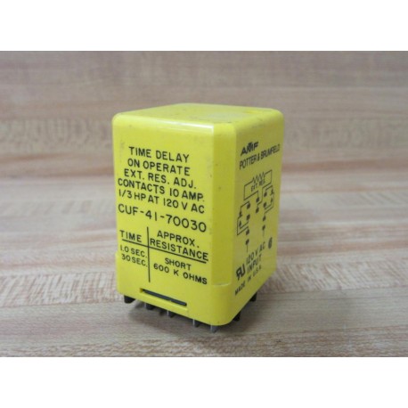 Potter & Brumfield CUF-41-70030 Time Delay Relay CUF4170030 (Pack of 4) - Used