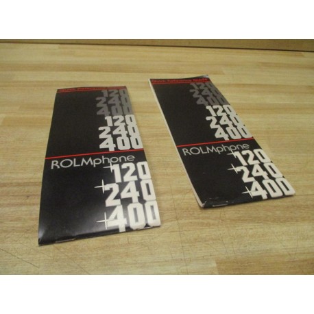 ROLMphone 120 240 400 Quick Reference Guide 120240400 (Pack of 2) - New No Box