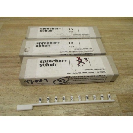 Sprecher+Schuh V7-MP-9 Terminal Marker Cards V7MP9 (Pack of 23)