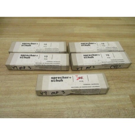 Sprecher+Schuh V7-MP-3 Terminal Marker Card V7MP3 (Pack of 47)