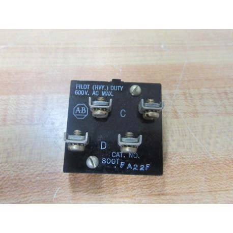 Allen Bradley 800T-FA22F Maintained Pushbutton 800TFA22F Contact - New No Box