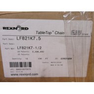 Rexnord LF821K7.5 821 Tabletop Chain LF821K7-12 1' 8